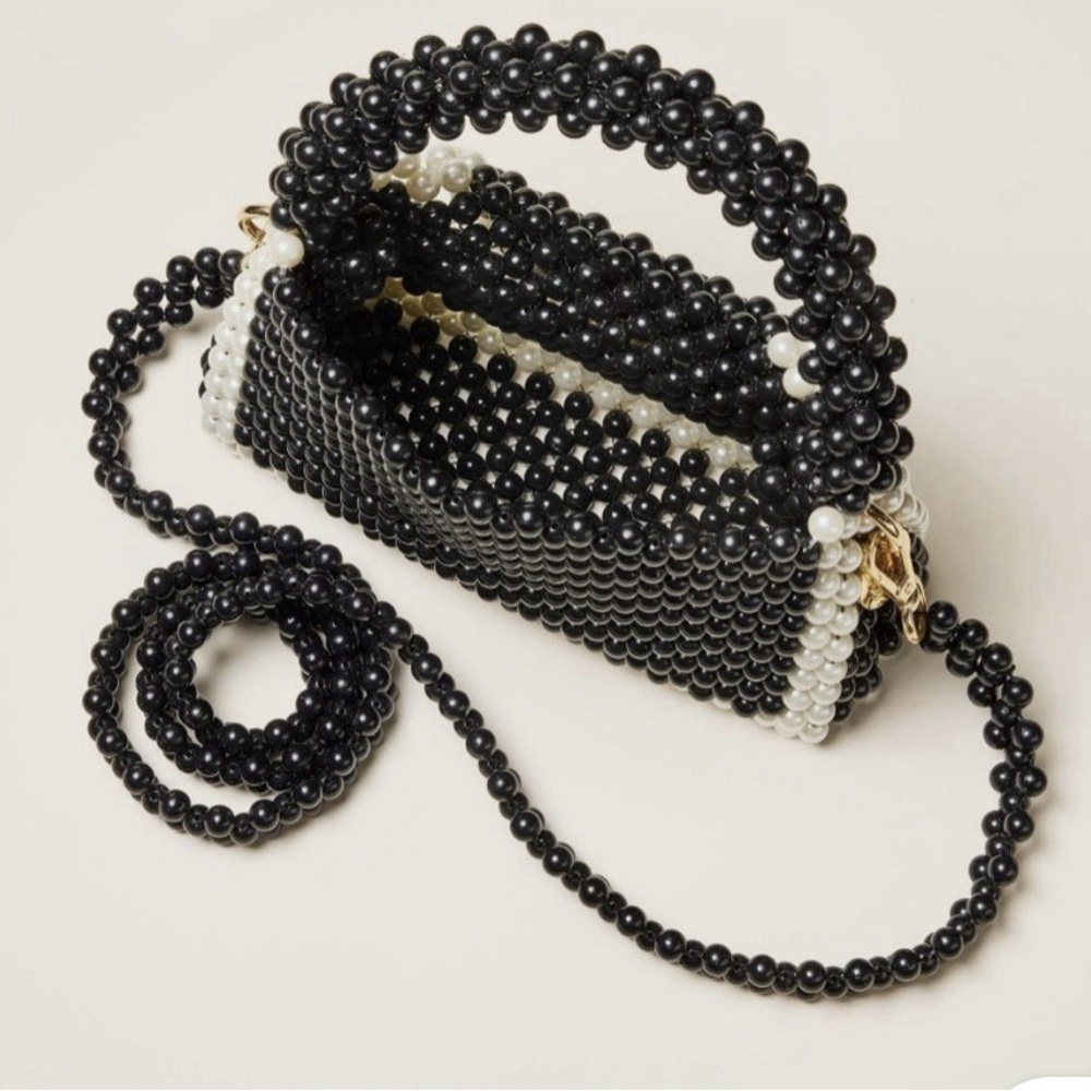 Kate Spade Black and White Beaded Mini Bag - Picture 4 of 4